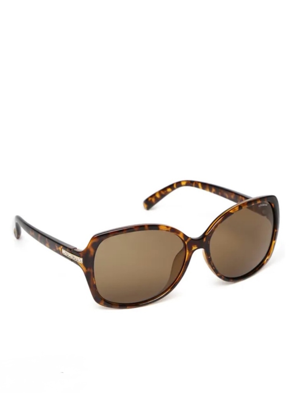 Women’s Polaroid Round Rhinestone Sunglasses